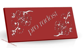 Pro radost - mléčná čokoláda s mandlemi a malinami 175g (červená)