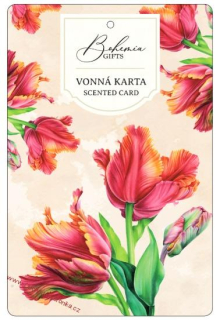 Aromatická karta velká 10,5 x 16 cm – Červené tulipány