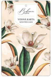 Aromatická karta velká 10,5 x 16 cm – Bílé květiny