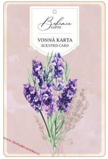 Aromatická karta velká 10,5 x 16 cm – Levandule
