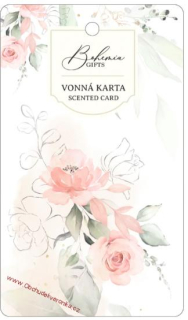 Aromatická karta malá 11 x 6,3 cm – Růže