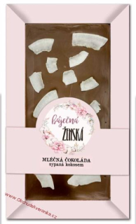 Ručně vyráběná sypaná čokoláda 80g – báječná ženská