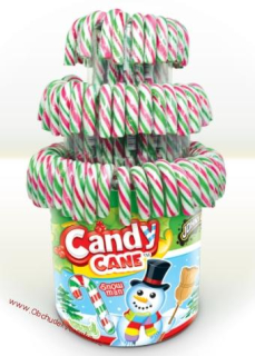 JB Candy Cane Color - červeno/bílo/zelené lízátko hůlka 12g x 100ks