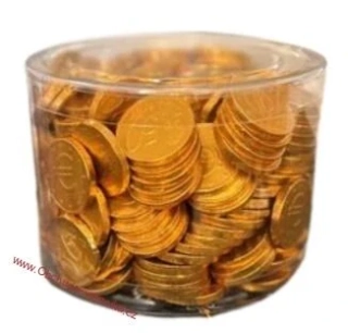 Walcor - Čokoládové mince ZLATÉ v dóze mix EUR CENTS - 250ks
