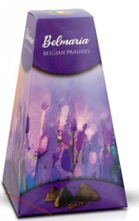 Belmaria Levandule - belgické pralinky z mléčné čokolády s čokoládovou náplní (věž) 200g