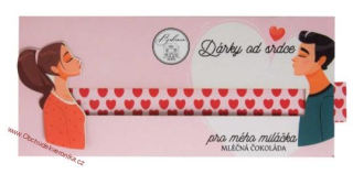 Dárková interaktivní čokoláda 100g od srdce – pro zamilované
