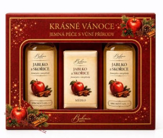 Kosmetická sada Krásné Vánoce – sprchový gel 100ml, tuhé mýdlo 100 g a sprchový gel 2v1 100 ml