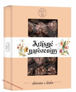 Čokoládové pralinky s ořechem k narozeninám 150 g