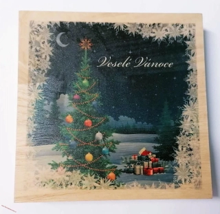 Vánoční stromeček - pouze DŘEVĚNÁ DOZA