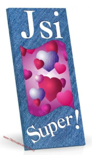 Jsi super se srdíčky - mléčná čokoláda s jahodovým posypem 175g