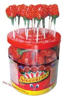 Lollipop strawberry - Jahodová lízátka 8g x 10ks