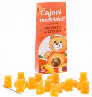 ČAJOVÍ MEDVÍDCI S PŘÍCHUTÍ BROSKVE A CITRÓNU 50g - DMT 05/2026