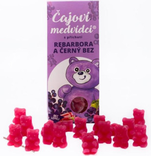 ČAJOVÍ MEDVÍDCI S PŘÍCHUTÍ REBARBORY A ČERNÉHO BEZU 50g - DMT 06/2026